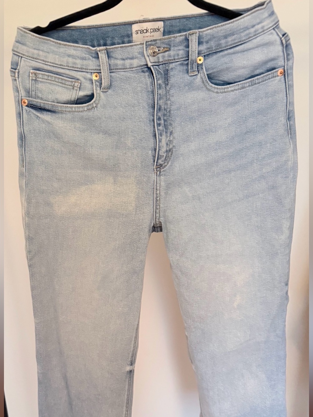 Sneak Peek Light Blue Straight Leg Jeans